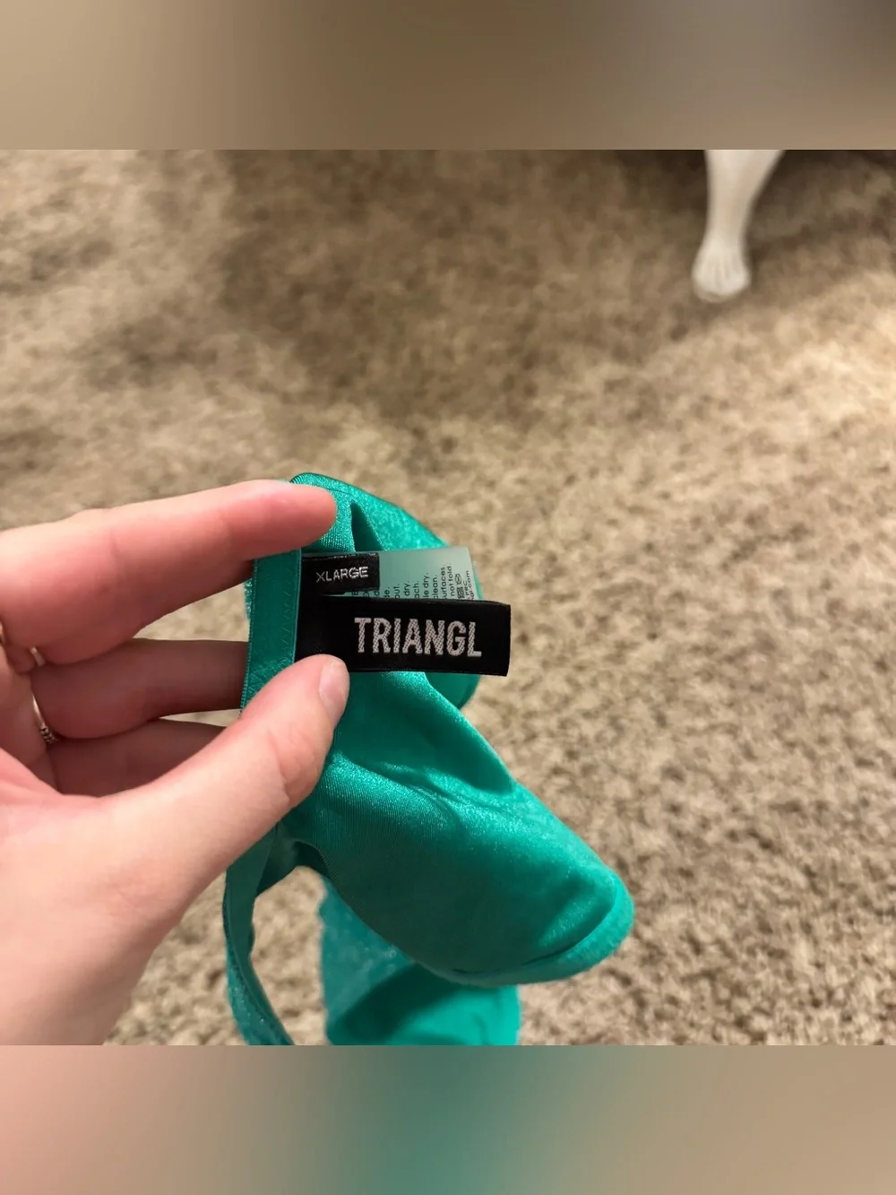 Triangl Green Sparkly Bikini Bottom